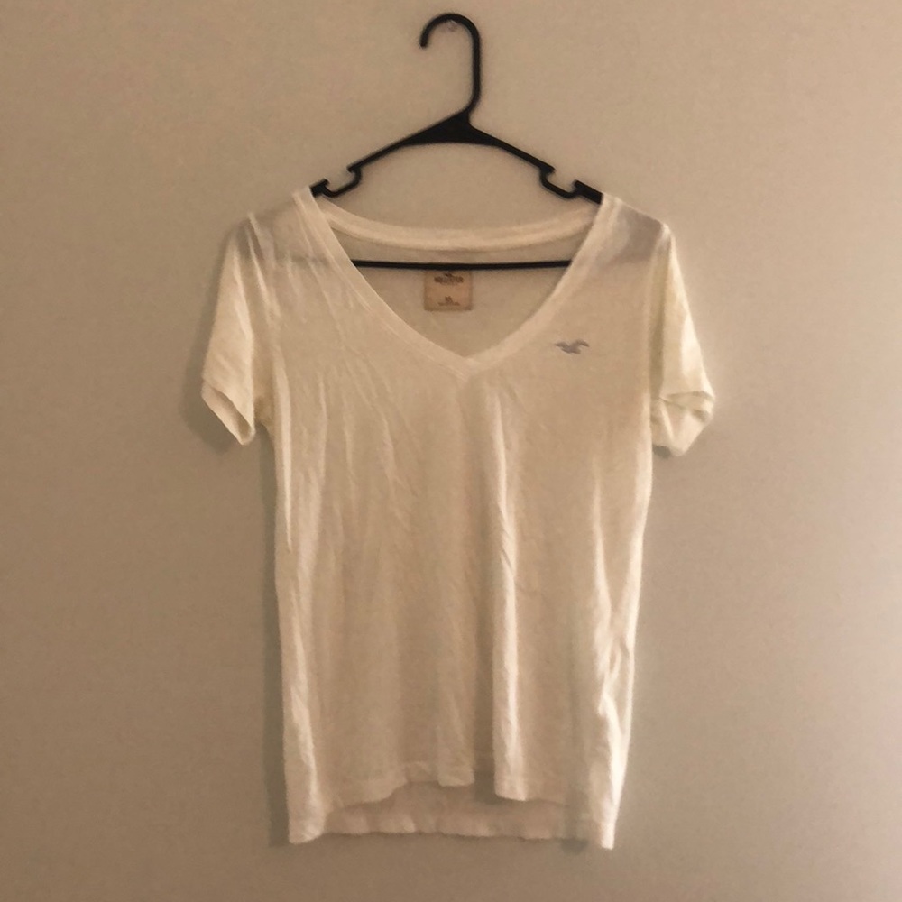 Hollister White T-shirt, in perfect condition!
